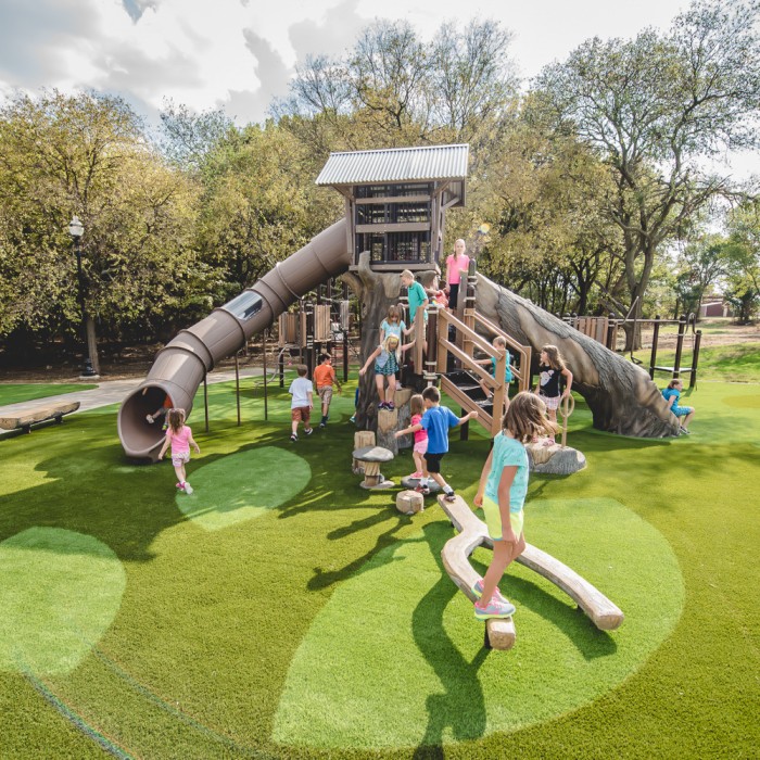 Nature inspired playground structure.